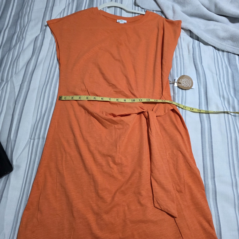 Dip Asymmetrical Orange Dress